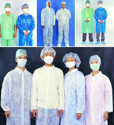 Breathable Antistatic Disposable Isolation Gowns , SMS Disposable Hospital Gowns