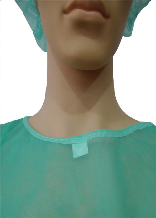 Green Impervious Disposable Surgical Gowns , Elastic Cuff Tie Disposable Medical Scrubs