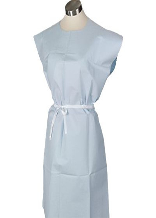 Blue L Disposable Barrier Gowns High Absorbency With Stretchable Waist Tie
