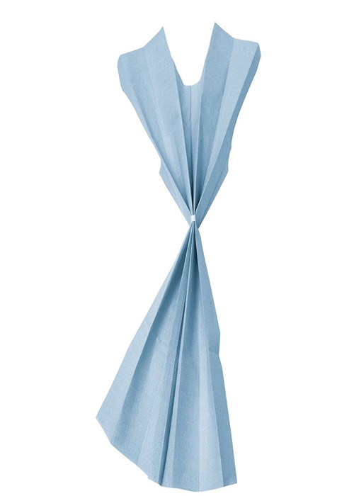 Blue L Disposable Barrier Gowns High Absorbency With Stretchable Waist Tie