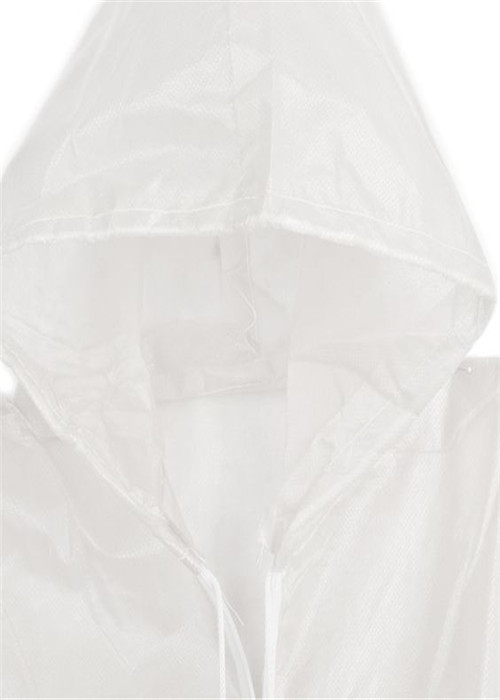 Lightweight Hooded Disposable Protective Coveralls White With Asbestos Removal