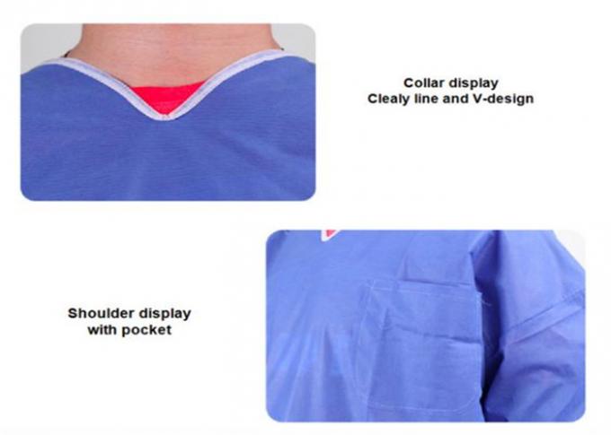 Breathable Disposable Scrub Suits PP SMS Nonwoven Hospital Uniforms For Patients