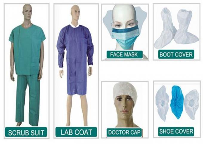EO Sterile SMS Nonwoven Disposable Lab Coveralls  Antiviral Control Infection