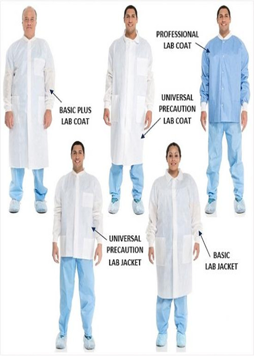 Men's Full Length Lab Coats Disposable With Pockets For Laboratory Hospital Clinic