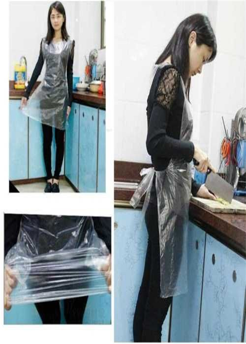 Protective Disposable Plastic Aprons Blue Non Toxic For Dietary Bakeries