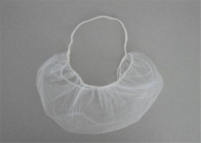 Latex Free Non Toxic Disposable Nylon Mesh Beard Cover White For Food Industry