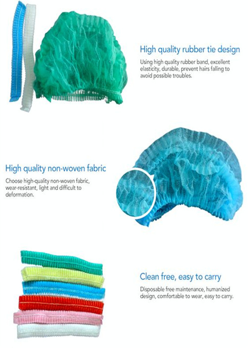 17 - 24 Inch Disposable Head Cap Various Colors Available Single Or Double Elastic String