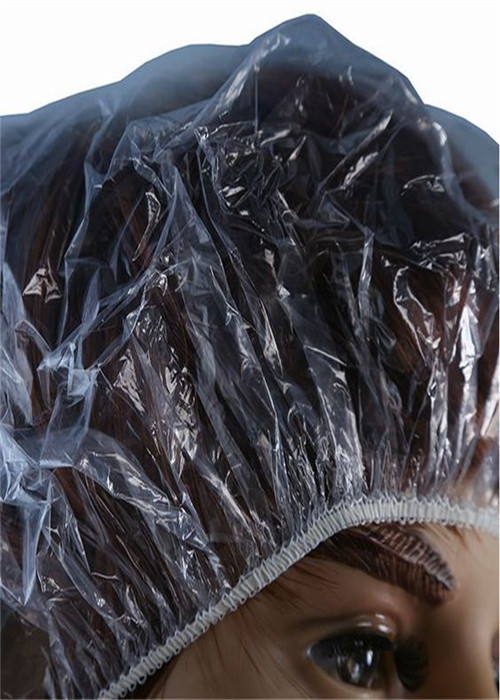 Waterproof Polyethlene Disposable Shower Caps Adult Bouffant For Beauty Salon SPA