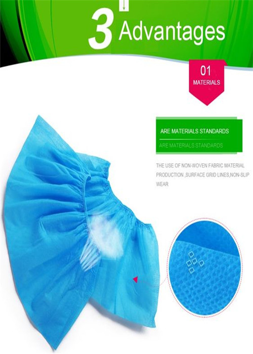 Machine Made Blue Disposable Foot Covers Dust Proof Sterilized For Clean Room