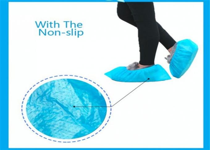 Polyethylene Heavy Duty Disposable Shoe Covers , Non Skid Shoe Covers Disposable