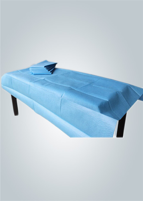 2 Ply Tissue / Poly Disposable Bed Sheets , Embossing Disposable Fitted Bed Sheets