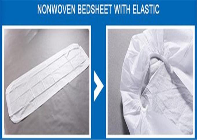 Elastic Four Corner Disposable Bed Sheets Non Woven Protect Against Cross Infection