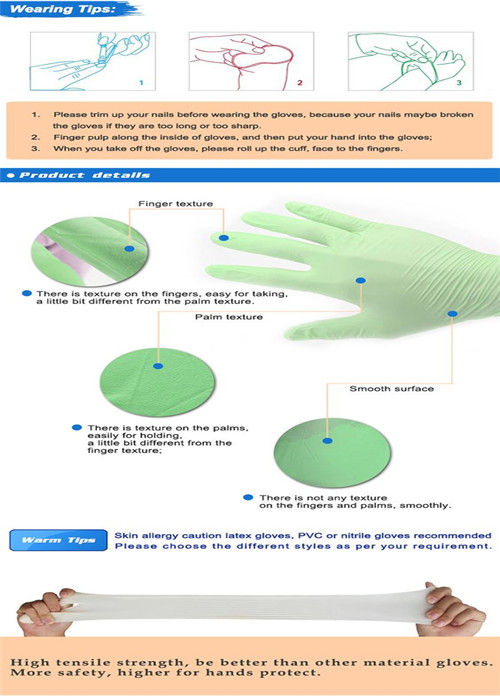 Single Packing Sterile Disposable Latex Gloves Surgical Lightly Powdered