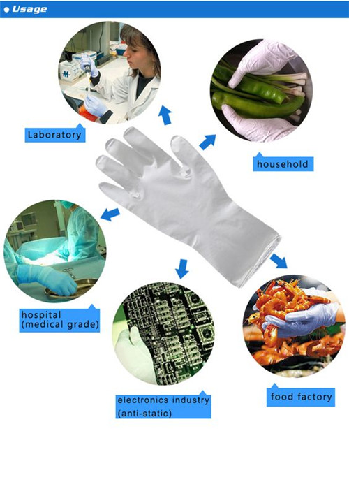 Purple Customization Disposable Medical Gloves Oil Resistant For Surgical Examination
