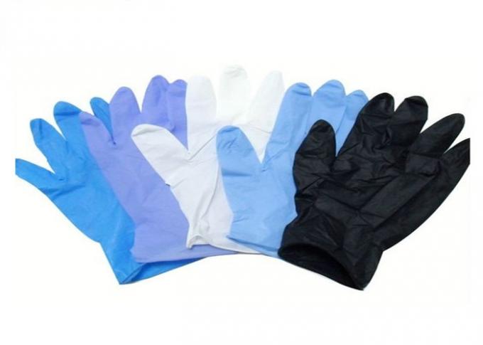 Clinic Use Medical Consumables Blue Nitrile Disposable Gloves Preventing Roll Back