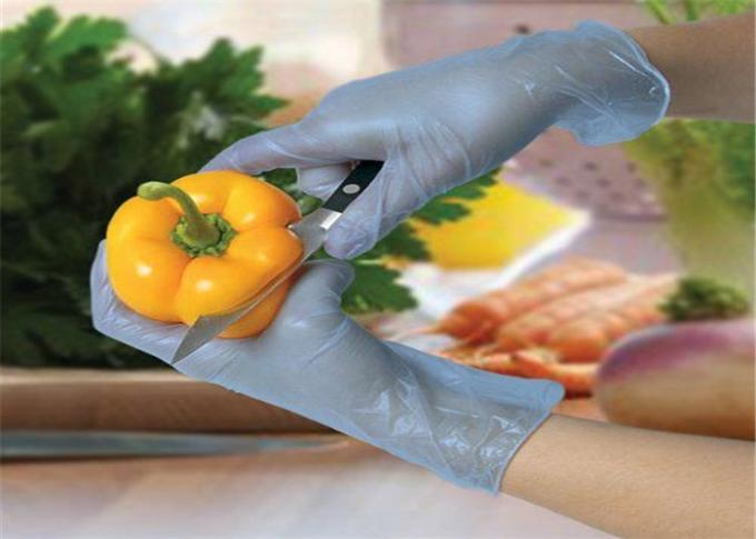 Anti Allergic Disposable Medical Gloves , Powdered Disposable Vinyl Gloves Large