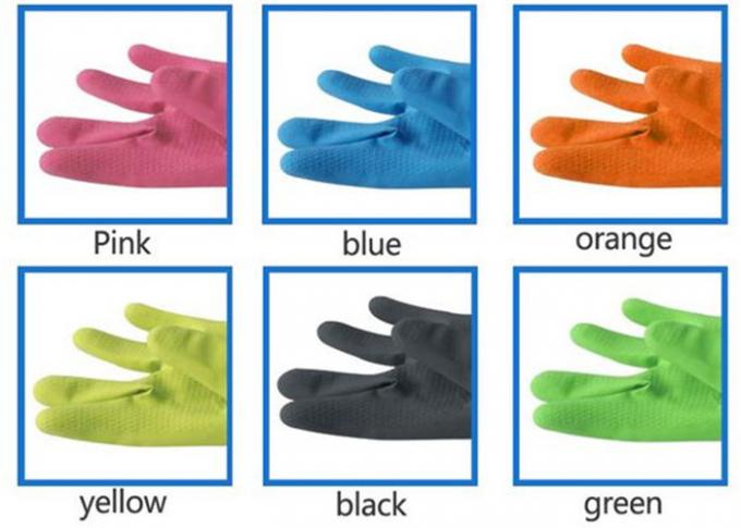 Colored Long Waterproof Protective Gloves Latex Household For Kitchen Cleaning
