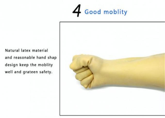 Abrasion Chemical Resistant Safety Gloves Orange  Roughened Latex Long