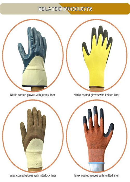 7 / 10 Gauge Industrial Hand Protection Safety Gloves With Latex Coating 22 - 27 cm Length
