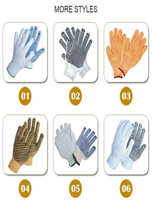 Ambidextrous Work Gloves Anti Abrasion Cotton Knit For Industrial Garden Electrical Use