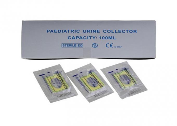 Transparent Disposable Pediatric Urine Collector Safety Adhesive 100 ml / 200 ml