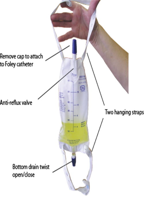 PVC Disposable Urine Bags Two Straps , Disposable Urinary Leg Bag With Cross Valve