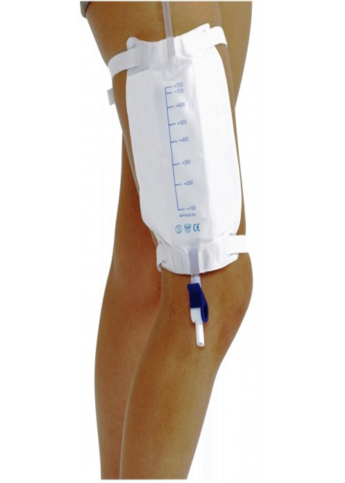 Sterile PVC Disposable Urine Bags , Medical Leg Bag With Inlet Tube For Hospital Clinic