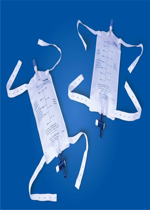 Leak Proof PVC Disposable Urine Bags With T Valve Blue Cap CE / ISO Approved