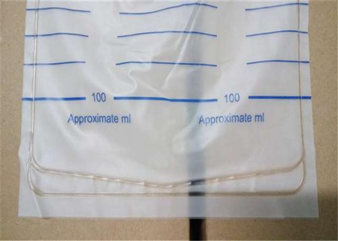 2000 ml Adult Use Disposable Urine Collection Bag With Pull Push Valve Kink Resistant Tube