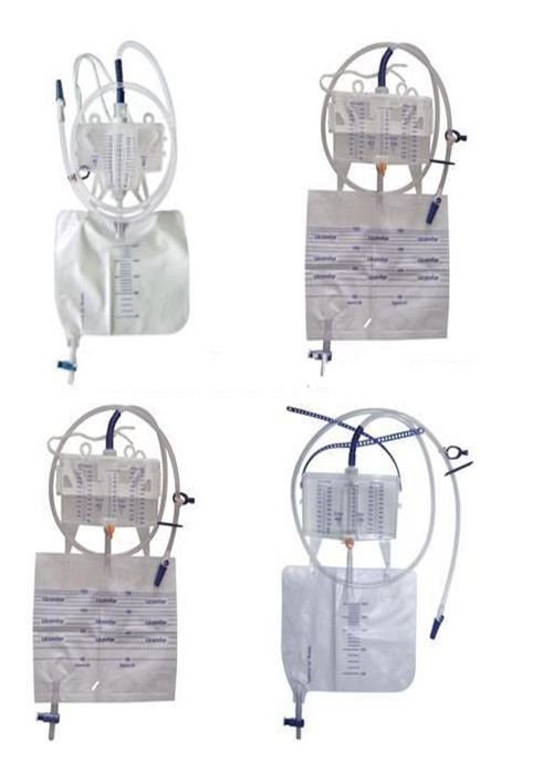 Exchangeable Disposable Urine Bags , Adjustable Medical Drainage Bag With 4 Chambers