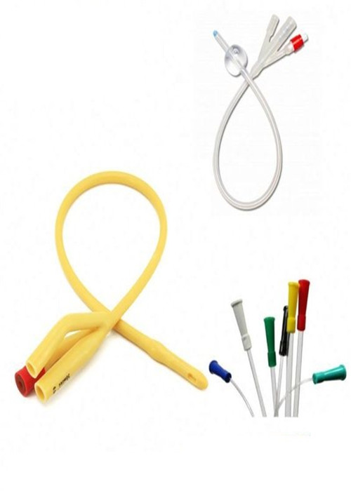 3 Channel Latex Disposable Urinary Catheters , Suprapubic Catheter With Inflated Balloon