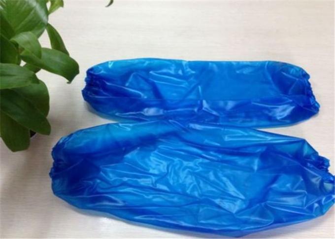 18 Inch Elastic Cuff Disposable Plastic Arm Sleeves Water Repellent For Food Process